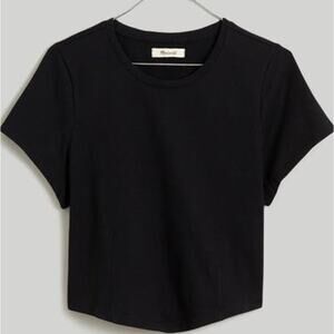 Madewell Dart Heavyweight Jersey Crewneck Short Sleeve Tee Shirt US Womens S New